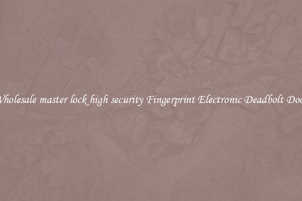 Wholesale master lock high security Fingerprint Electronic Deadbolt Door 