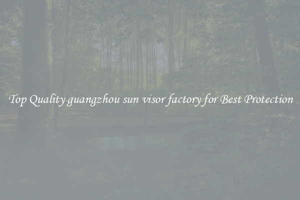 Top Quality guangzhou sun visor factory for Best Protection