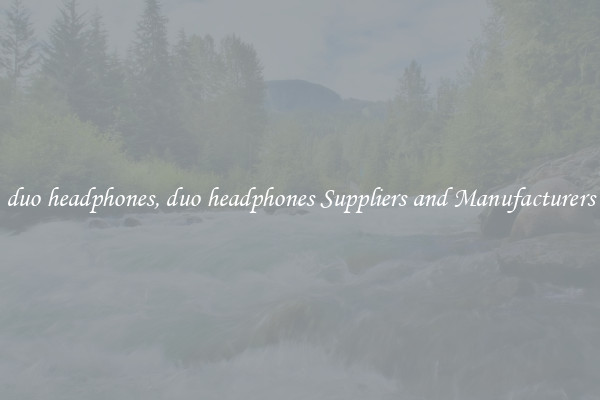 duo headphones, duo headphones Suppliers and Manufacturers