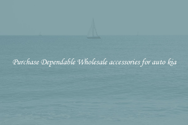 Purchase Dependable Wholesale accessories for auto kia