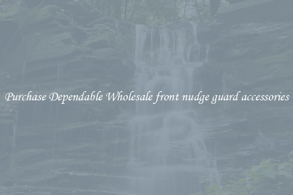 Purchase Dependable Wholesale front nudge guard accessories