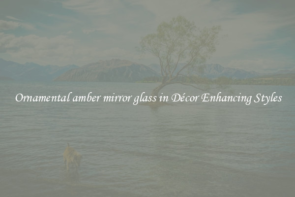 Ornamental amber mirror glass in Décor Enhancing Styles