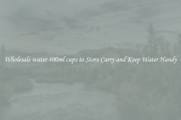 Wholesale water 400ml cups to Store Carry and Keep Water Handy