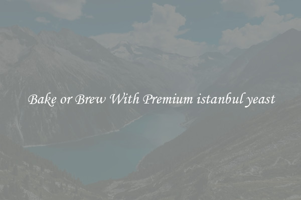 Bake or Brew With Premium istanbul yeast