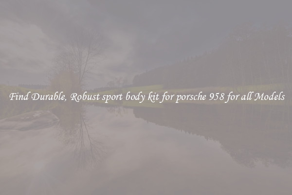 Find Durable, Robust sport body kit for porsche 958 for all Models